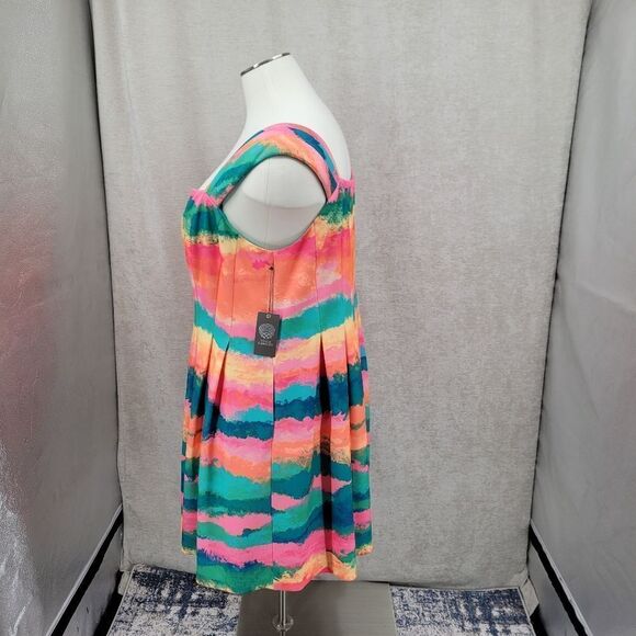 Vince Camuto Square Neck Cap Sleeve Fit and Flare Dress Women's Plus Size 24W - Picture 8 of 13